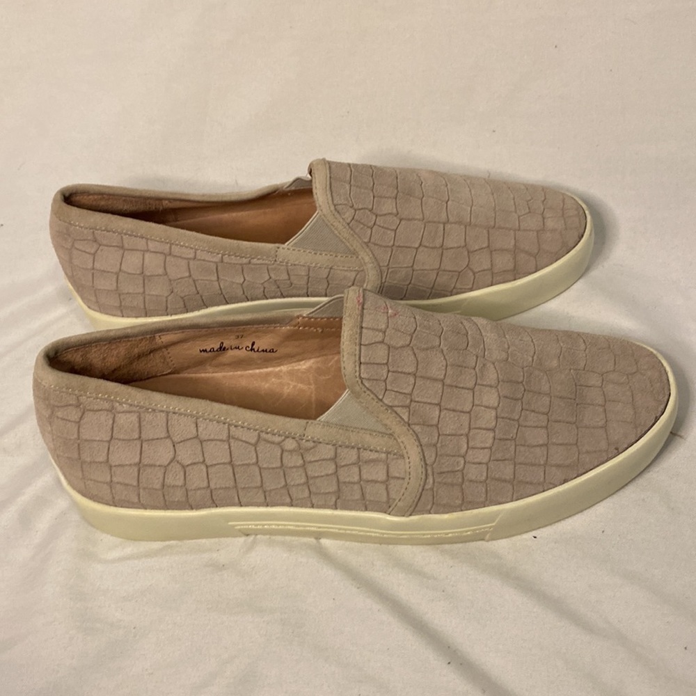 Joie Kidmore Slip On Leather Sneakers 37 Faux Croc - Picture 3 of 7